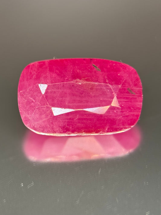 6 Ct Natural Ruby, included with No Treatment Rich Crimson Red