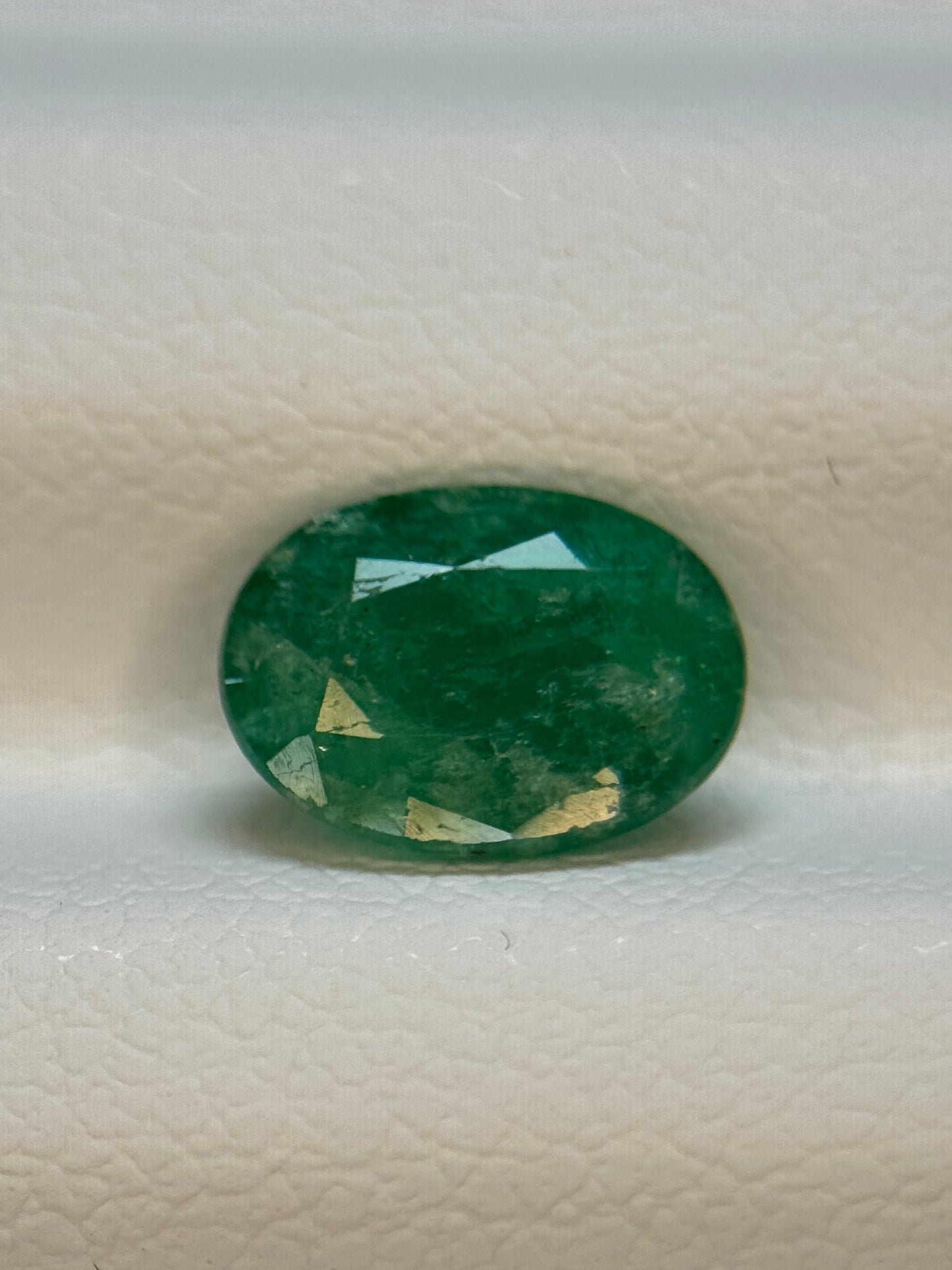 100% natural 1.15 Ct Emerald originates from Zambia - Cool Green Tone