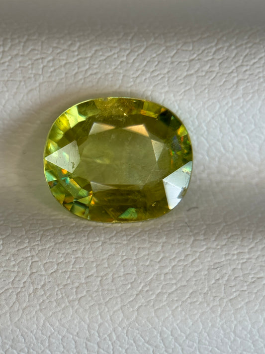 1.74 Ct Natural Greenish-Yellow Sphene – VS Rare High Dispersion Collector’s Gem